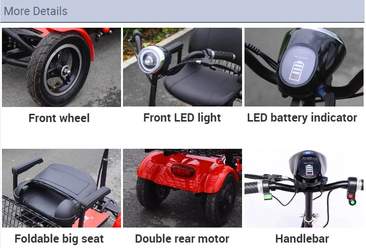 High Quality Carbon Steel Frame 8.5 Inch 4 Wheel Smart Electric Scooters for Elderly