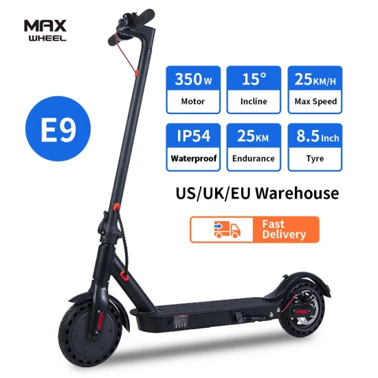 15 ans d'usine 8.5inch 7.5A 350W Wheel Adult E Scooter électrique pliant avec approbation CE