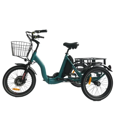 Vente chaude Ville Tricycle Électrique Pliable 3 Roues Vélo Cargo 36V / 48V Batterie Au Lithium Tricycle Électrique Adultes Route Petit Pneu E Trike